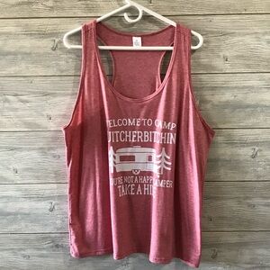 Pink Graphic Tank Top